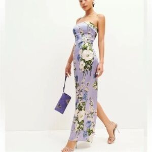 NWT Reformation Lavender Floral Maxi Dress